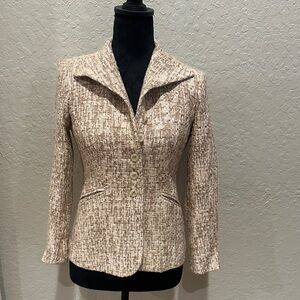 Talbots Beige Tweed Blazer